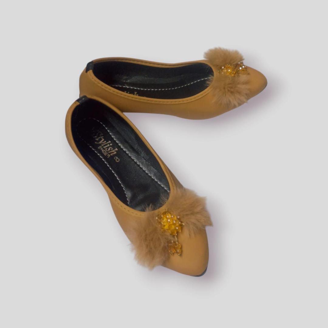 Women's Rexine Semi-Formal Pumps (Beige)