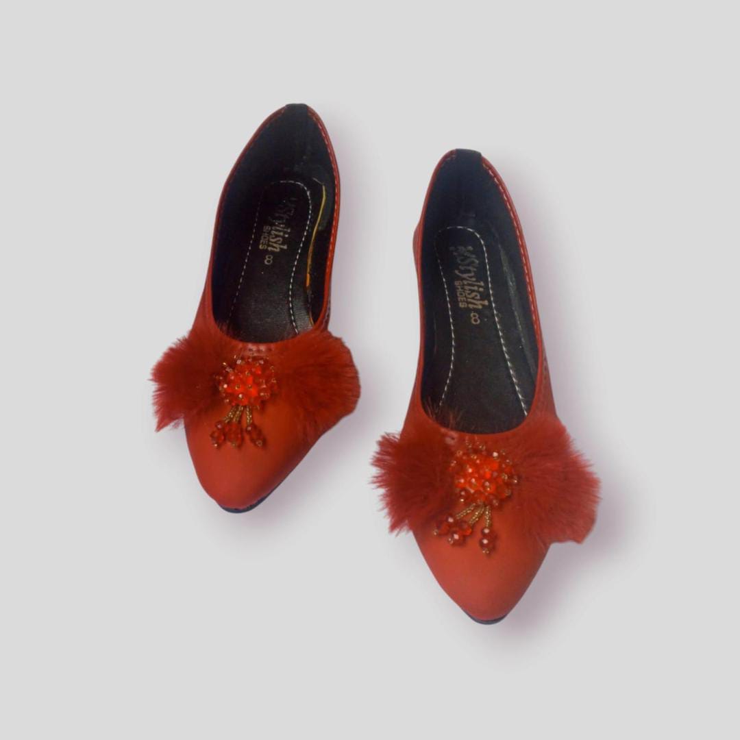 Women's Rexine Semi-Formal Pumps (Red)