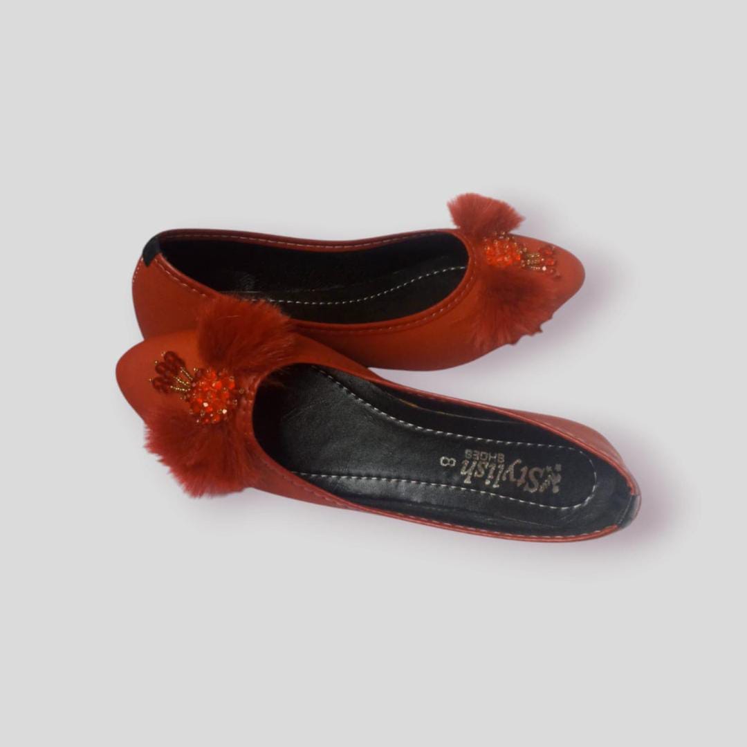 Women's Rexine Semi-Formal Pumps (Red)