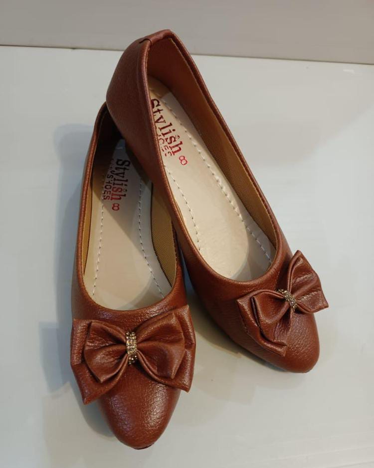 Women's Rexine Casual Pumps (Dark Brown)