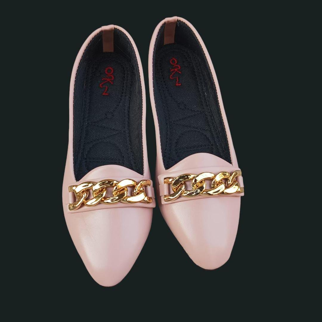 Women's PVC Casual Pumps (Light Pink)