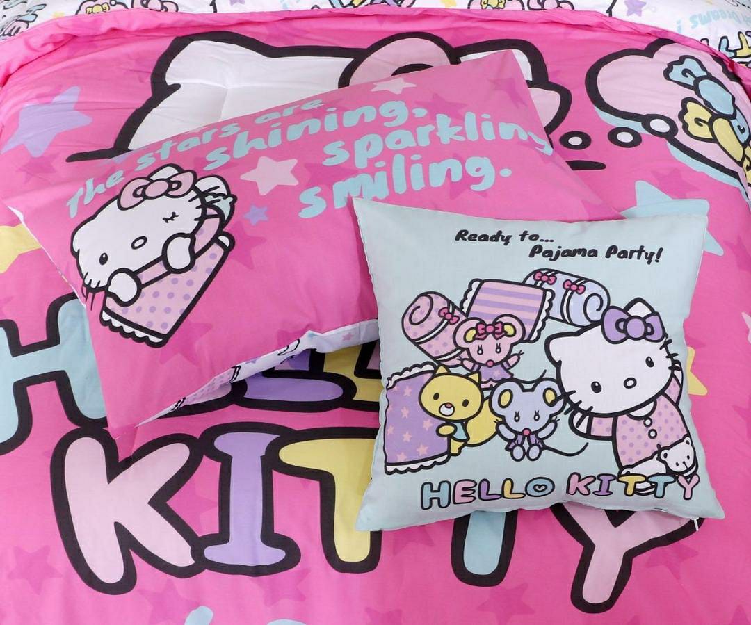 4 Pcs Cotton Printer Comforter Set (Hello Kitty)
