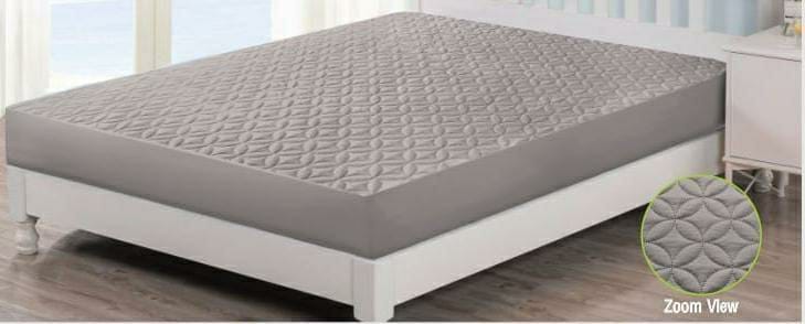 Waterproof Quilted Mattress Cover for King Bed (Grey)