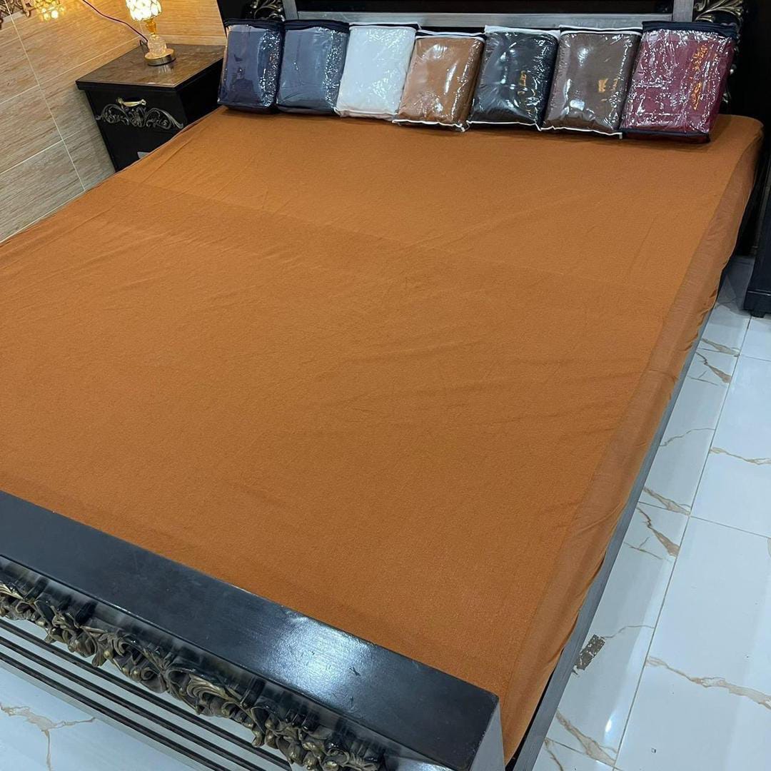 Terry Cotton Waterproof Mattress Cover for King Size Bed - 1 Pc (Mustard)