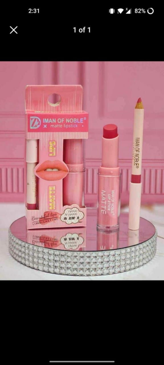 2 in 1 Makeup Deal: Lipstick & Eyeliner Duo in Cream