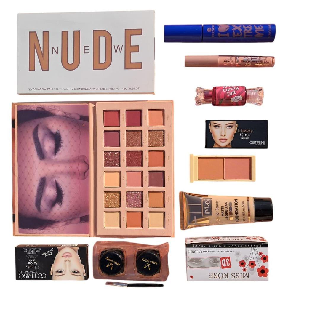 Complete Makeup Deal: 7 in 1 Beauty Kit with 7 Pcs Essentials