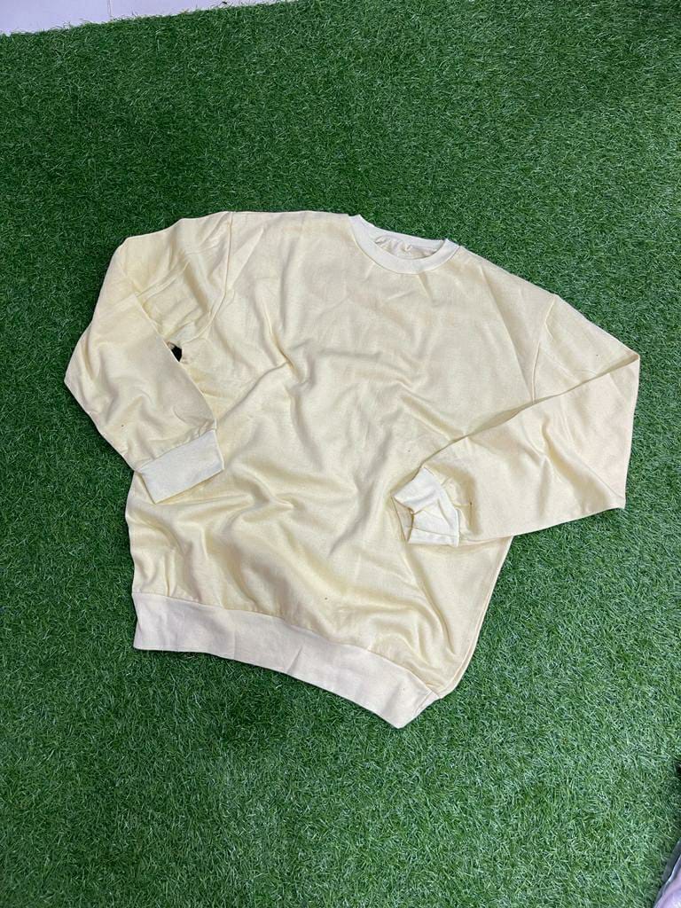1 Pc Women's Stitched Plain Sweat Shirt (Off White)
