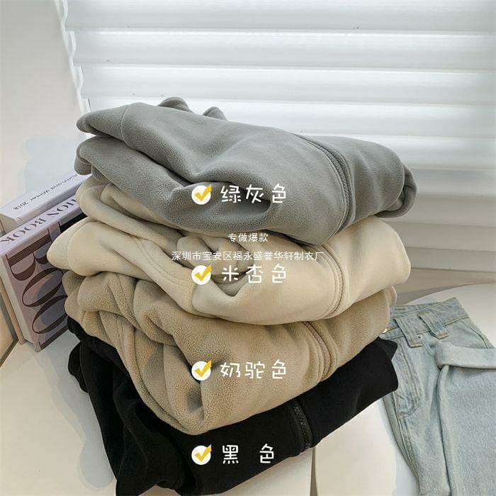 1 Pc Double-Sided Polar Fleece Jacket For Women - Plush, Thickened, Warm lining, Versatile (Camel Color)