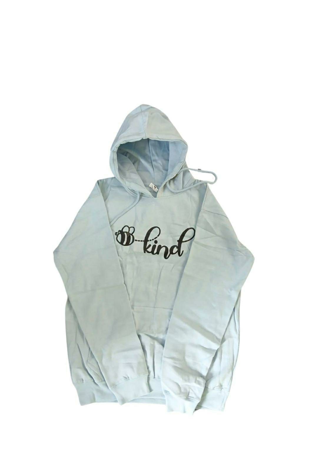 1 Pc Women's Stitched Cotton Jersey Printed Oversized Hoodie (Light Blue)