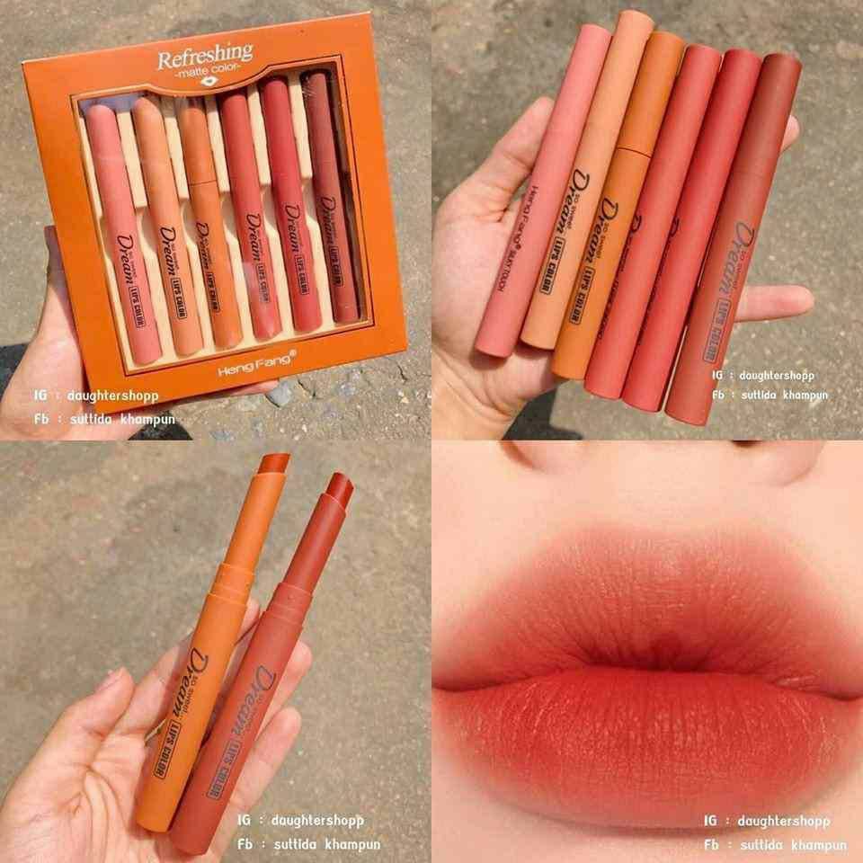 High Pigmented Matte Lipstick Set – 6 Pcs Velvet Finish