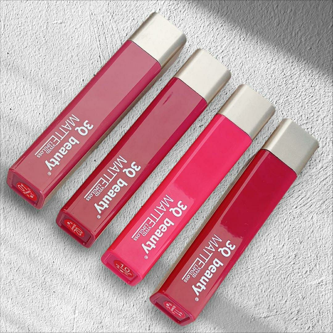 Waterproof Lips Gloss, Pack Of 4