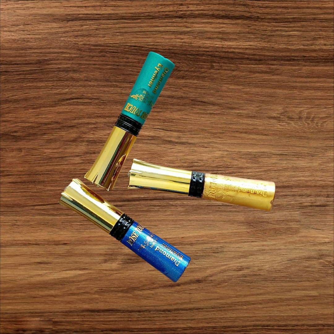 Liquid Waterproof & Glitter Eyeliner - Pack Of 3