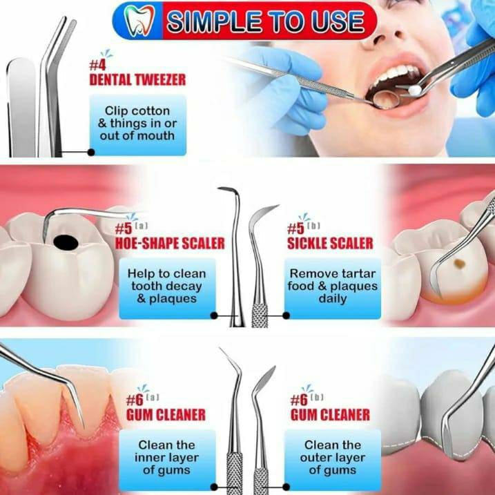 6 Pcs Dental Kit