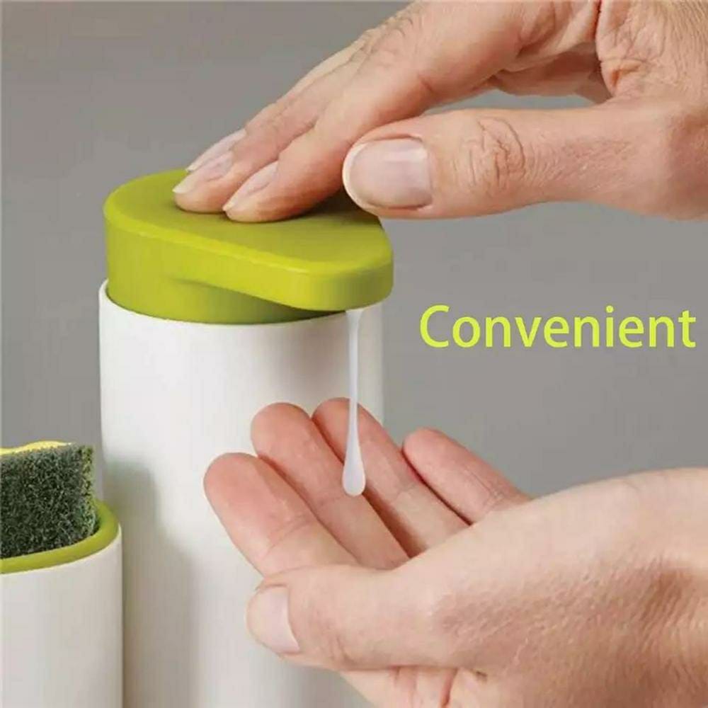 Soap Dispenser with Brush Holder
