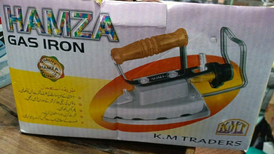 Efficient Gas Iron with Non-Stick Coated Plate - 1 Pc with High/Low Heat Settings