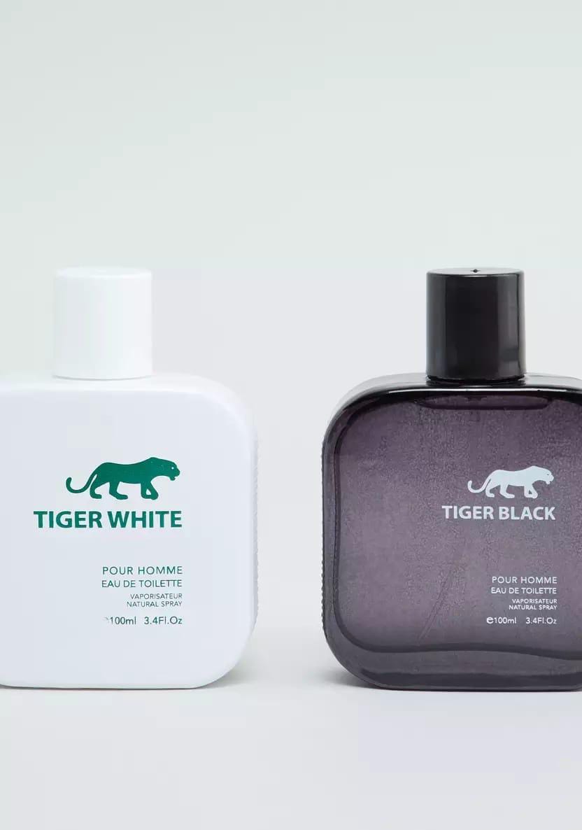 Tiger White And Black Perfume, 100ml - Pack of 2