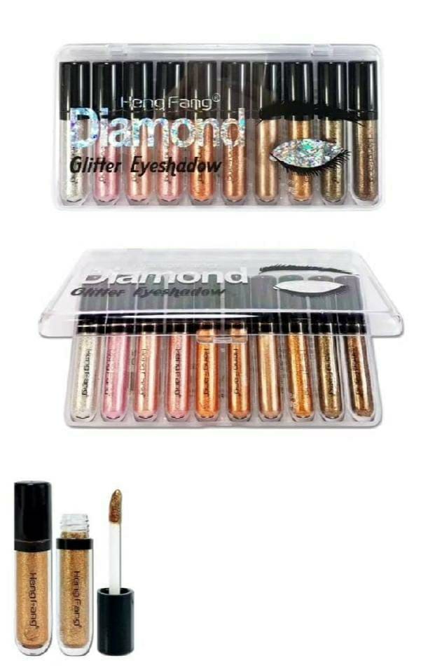 Glittery Liquid Eyeshadow- Pack Of 10