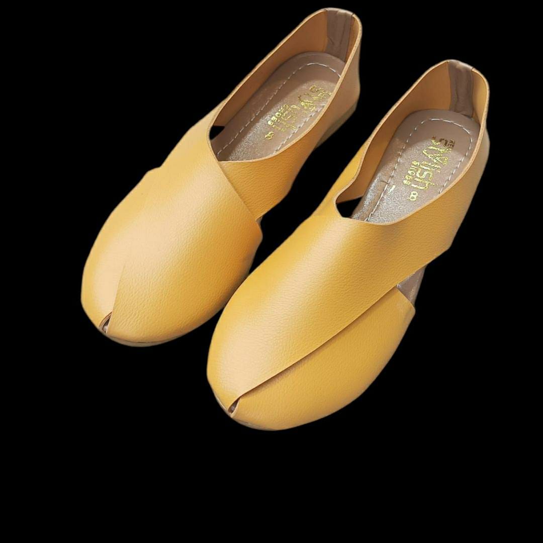 Women's Peshawari Chappal Mustard