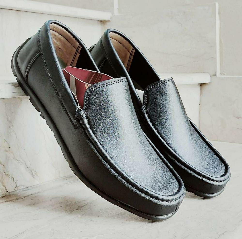 Men's Leather Formal Shoes, (Black)