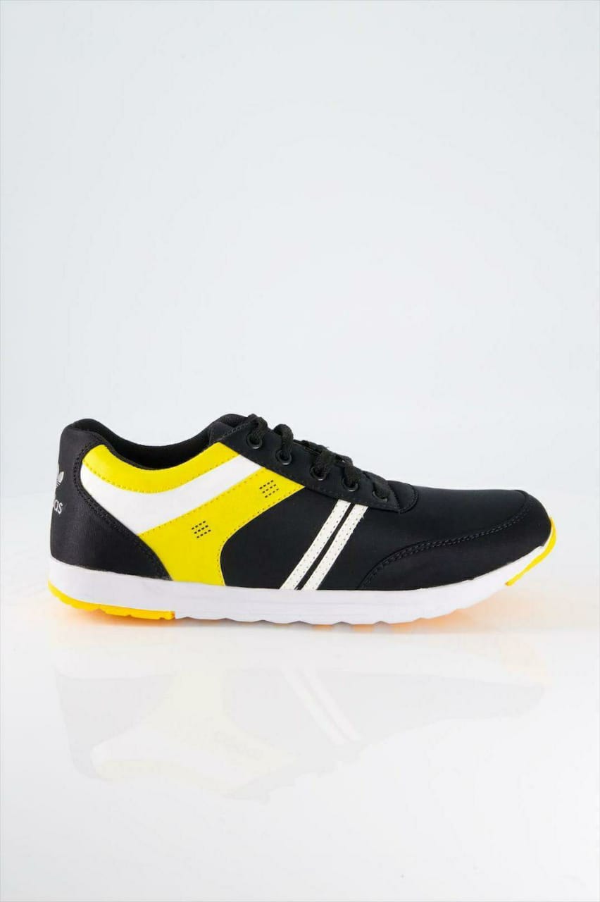 Men's Synthetic Leather Comfortable Joggers (Yellow Design)