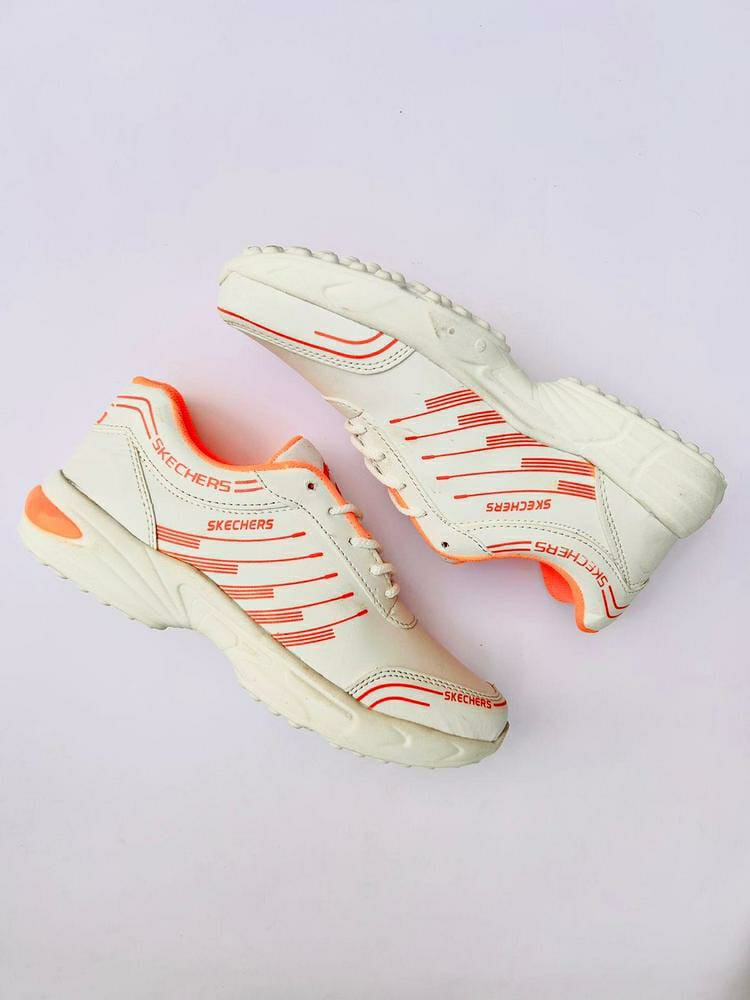 Men's Sports Shoes (Wshite,Orange Design)