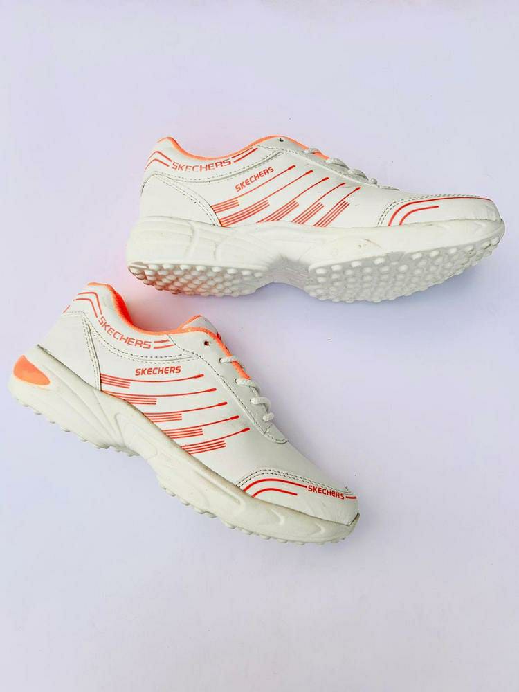 Men's Sports Shoes (Wshite,Orange Design)