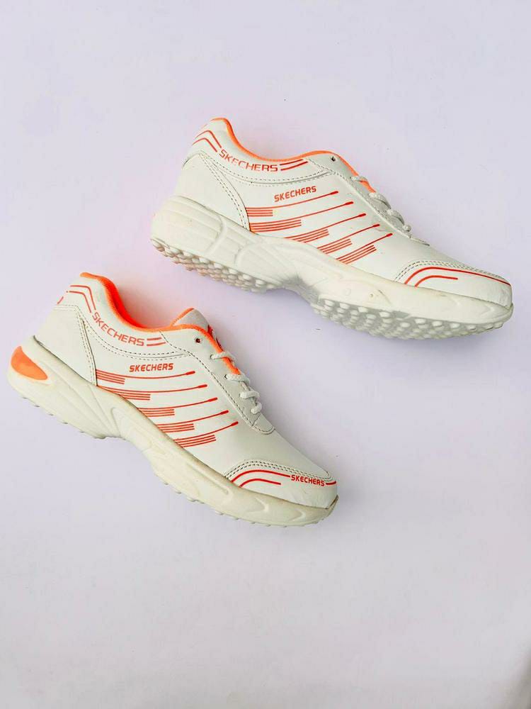 Men's Sports Shoes (Wshite,Orange Design)