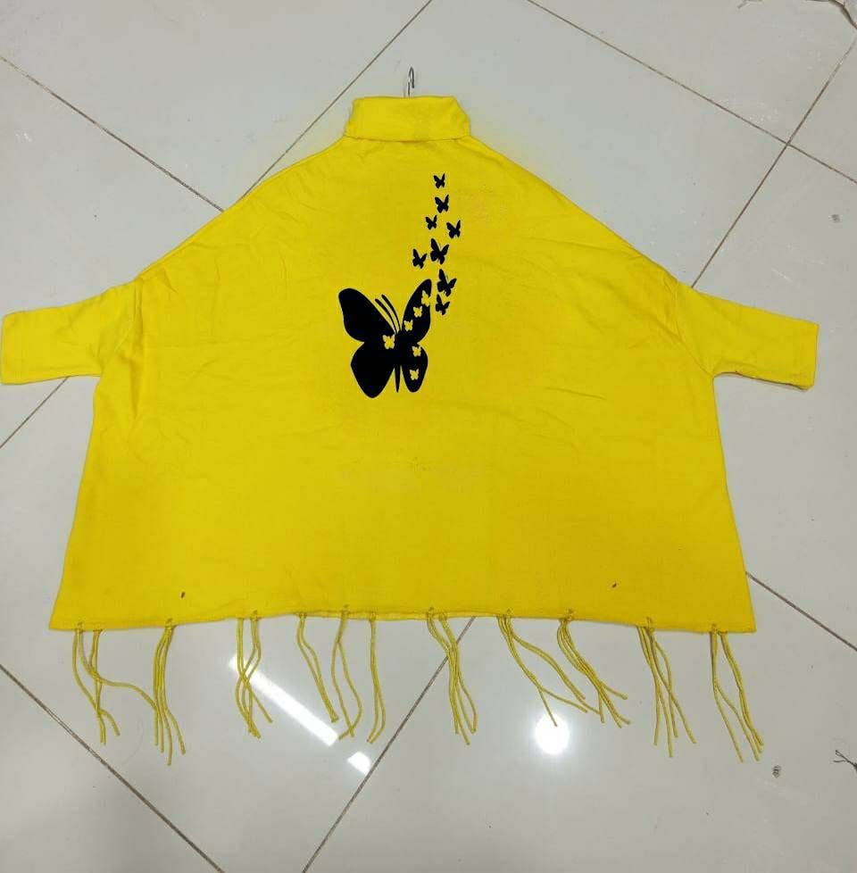 Women's Fleece Butterfly Poncho Cape Shawl