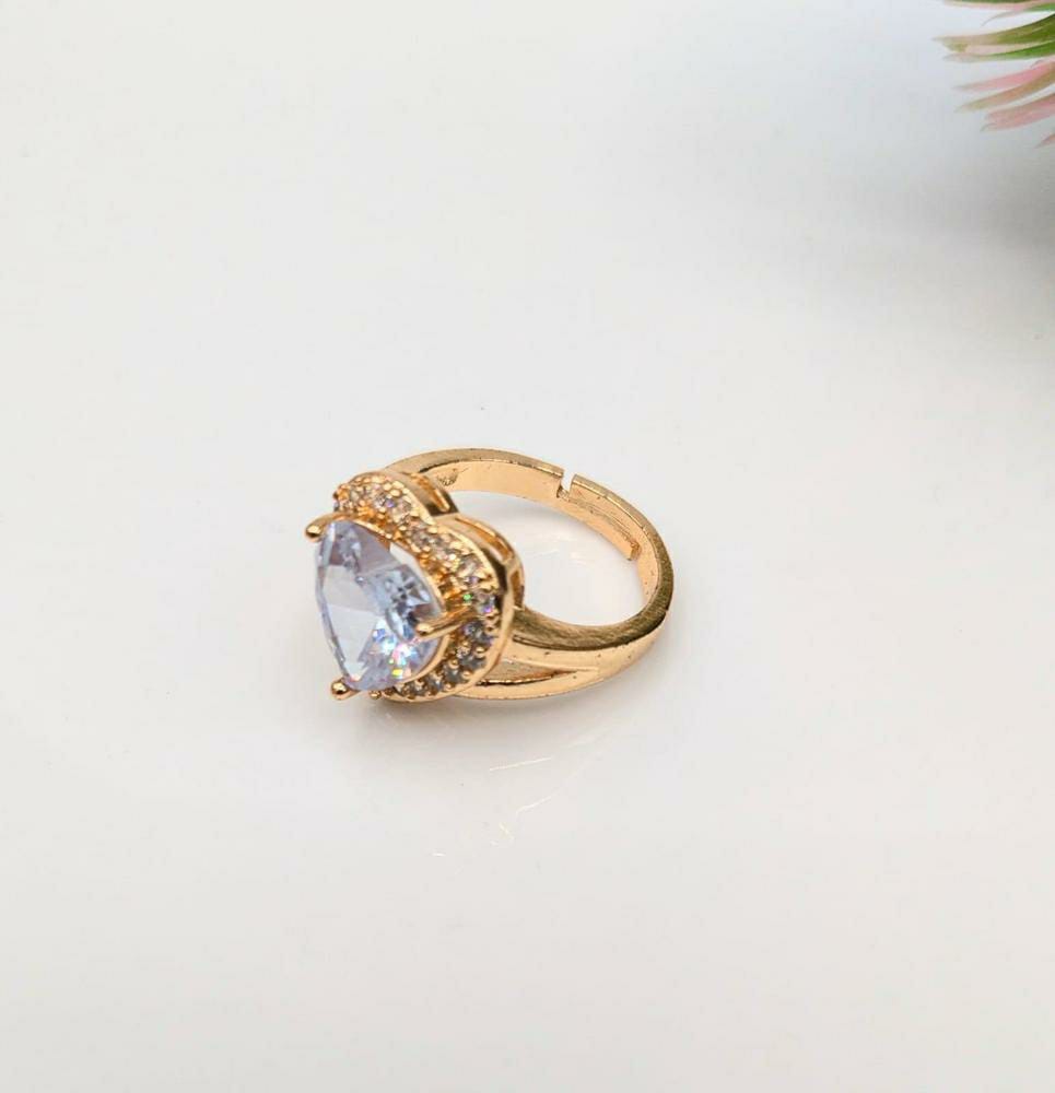 Heart Design Adjustable Ring