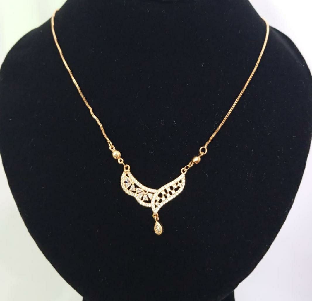 Charms Hanging Gold Plated Zircon Pendant