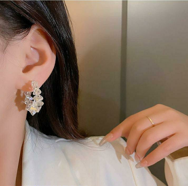 Crystal Circle Hoop Earrings