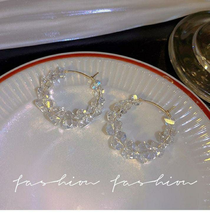 Crystal Circle Hoop Earrings