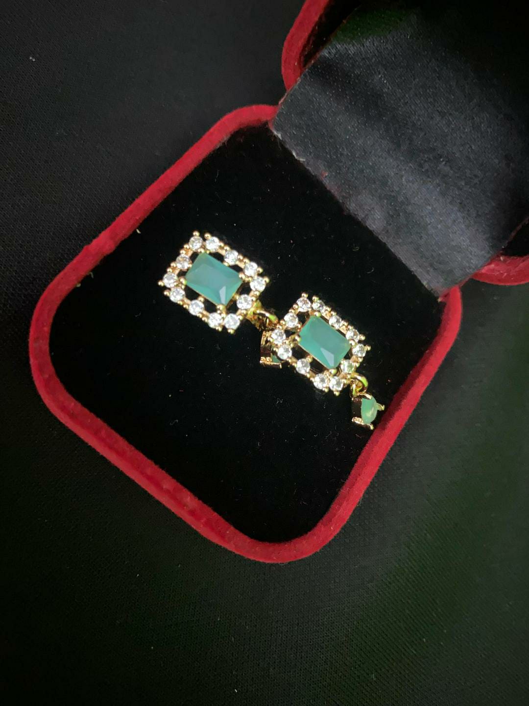 Fancy Gold Plated Zircon Studs