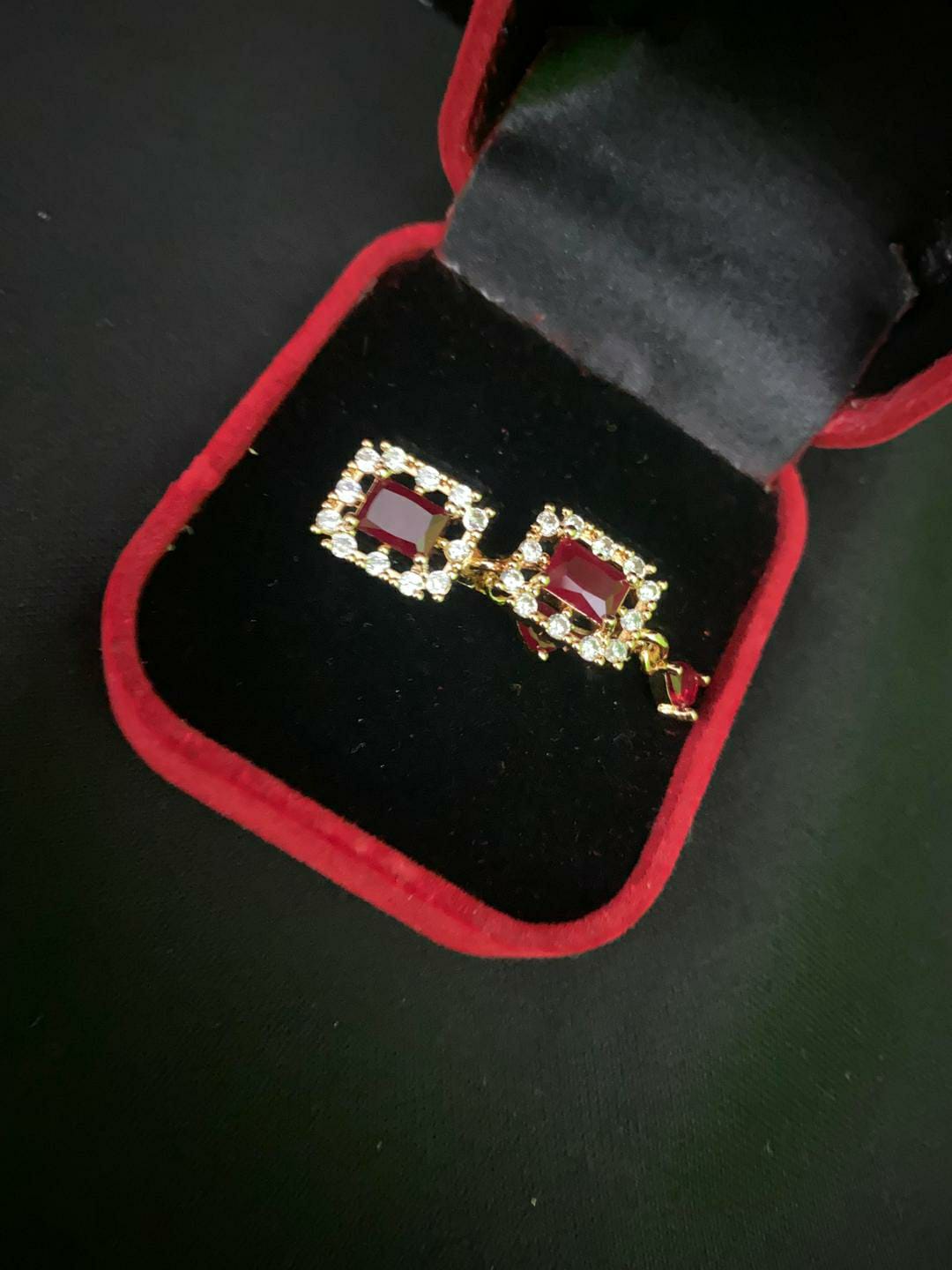 Fancy Gold Plated Zircon Studs