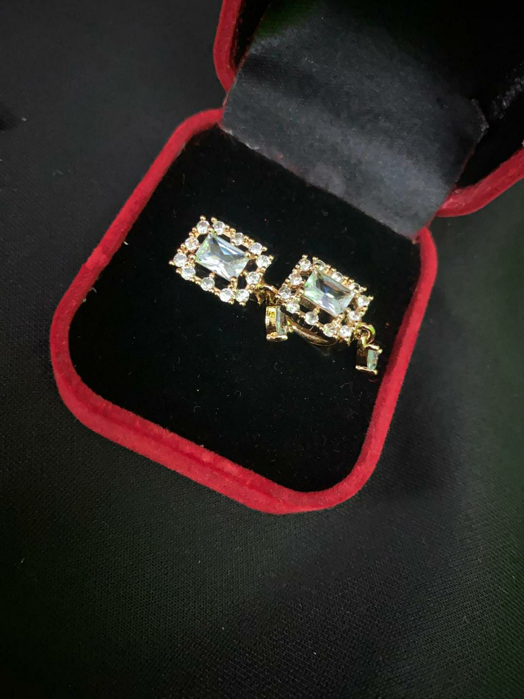 Fancy Gold Plated Zircon Studs