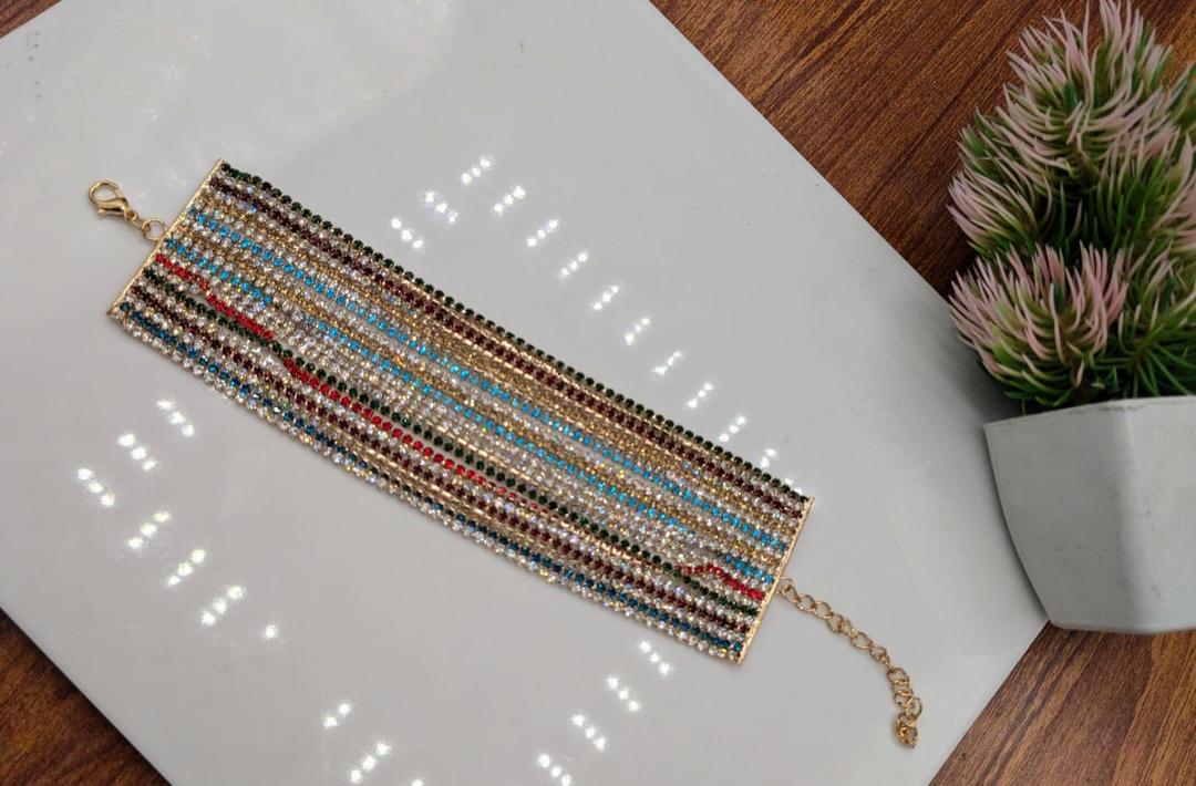 Multicolor Crystal Charm Bracelet