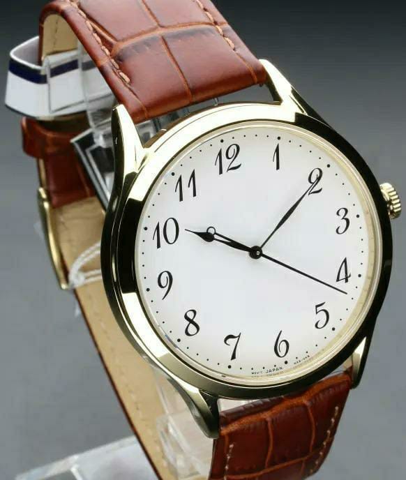 Unisex Leather Luxury Watch (Brown)
