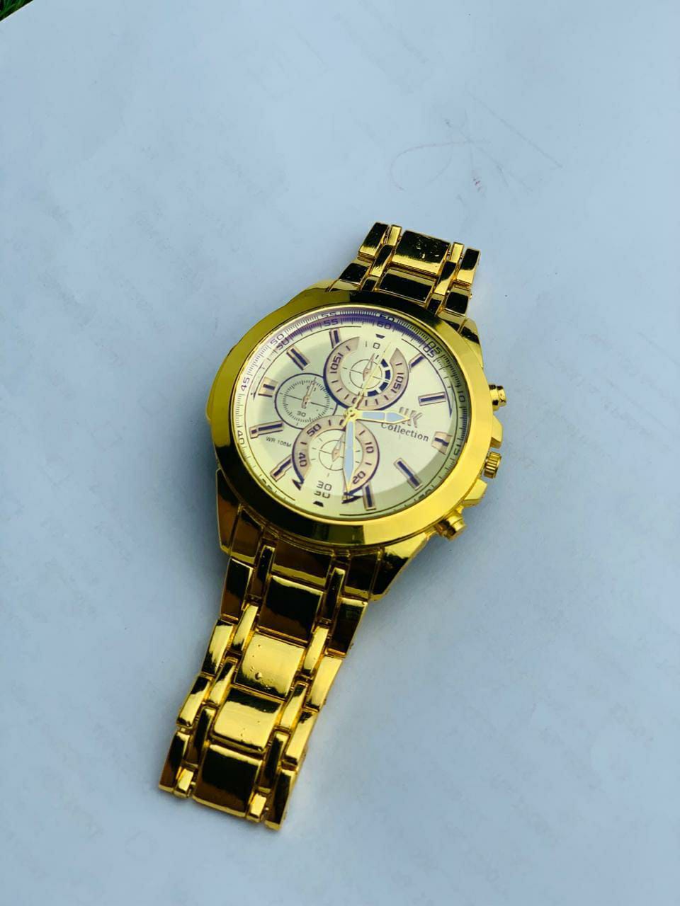 Men's Quartz Stainless Steel Round Watch - Water Resistant Analogue Timepiece