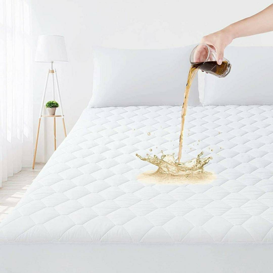 Cotton Plain Double Bed Mattress Cover