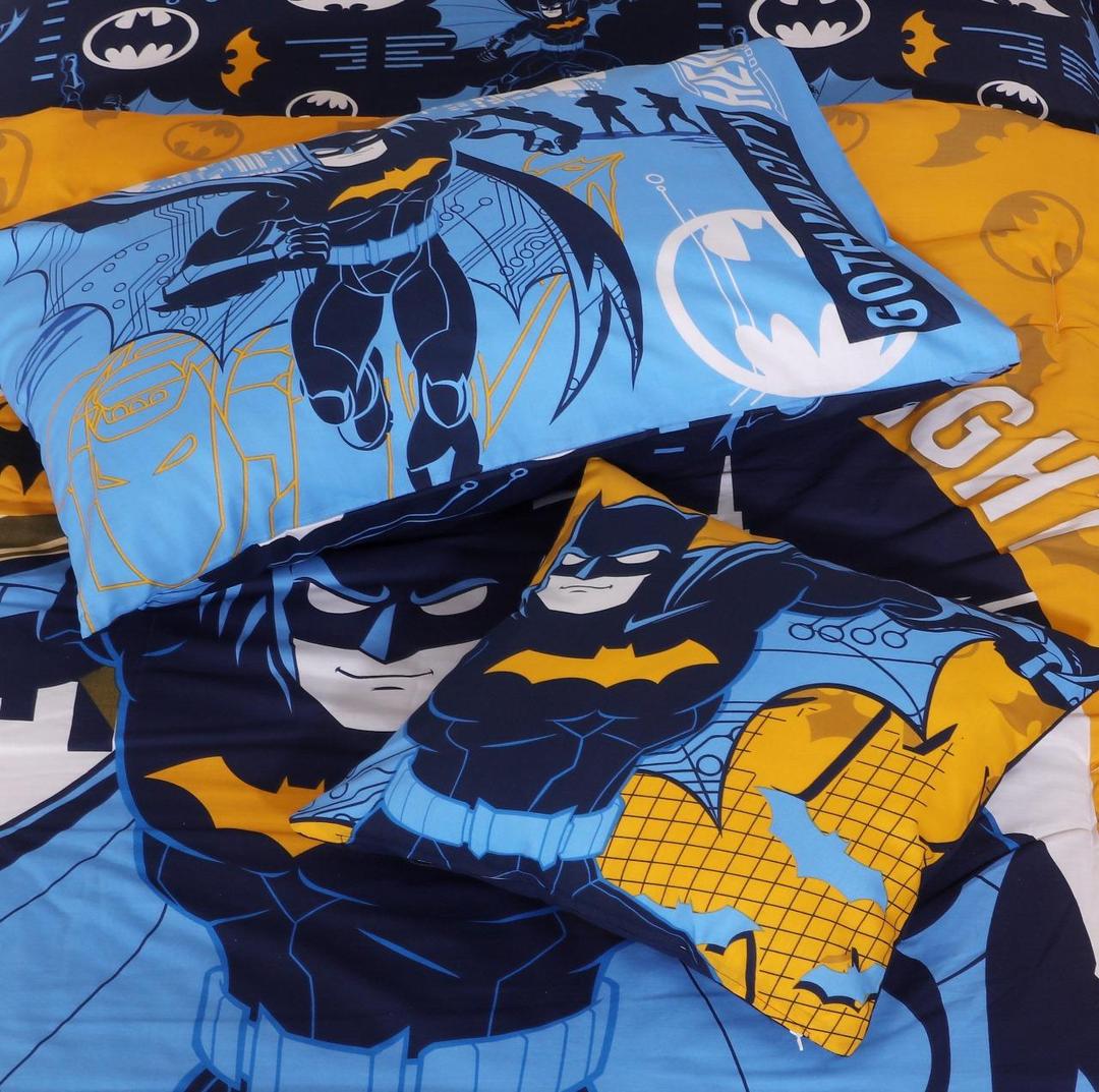 4 Pcs Cotton Printed Comforter Set (Blue,Yellow Design)