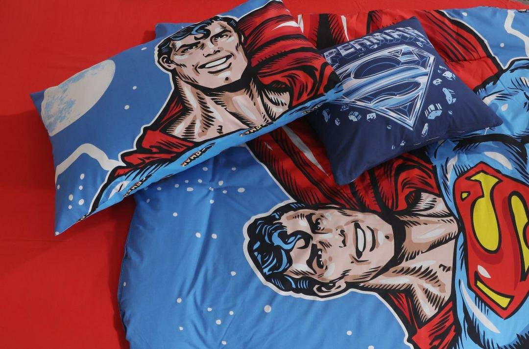 4 Pcs Cotton Comforter Set (Super Men Design)