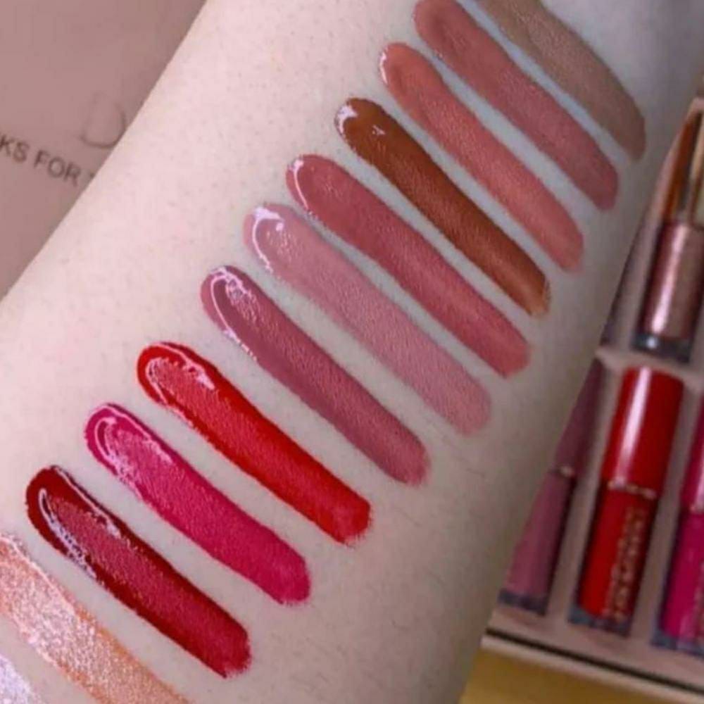 12 Pcs Smudge Proof Matte Liquid Lip Gloss Set - Long-lasting Vibrant Colors