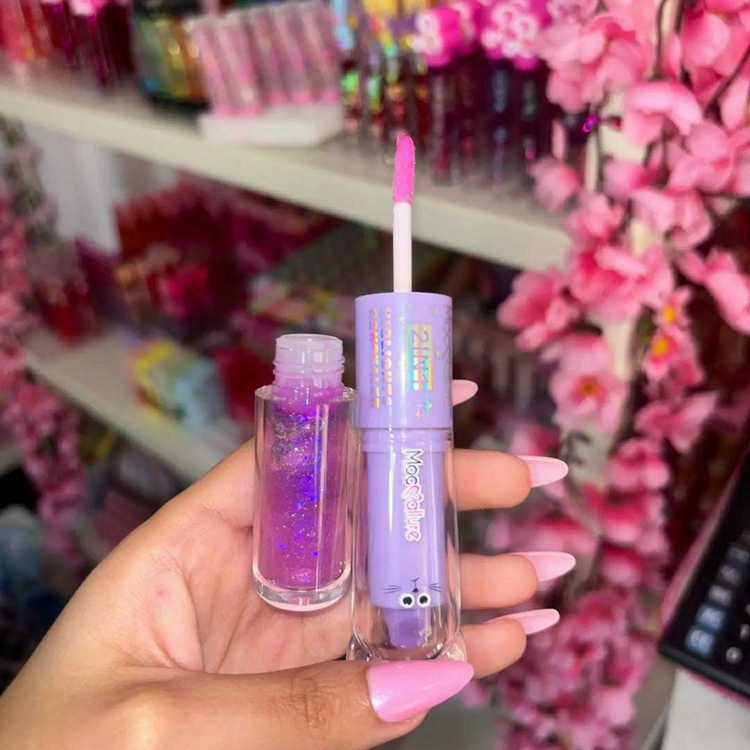 2 In 1 Glossy Finish Lipstick And Lip Gloss