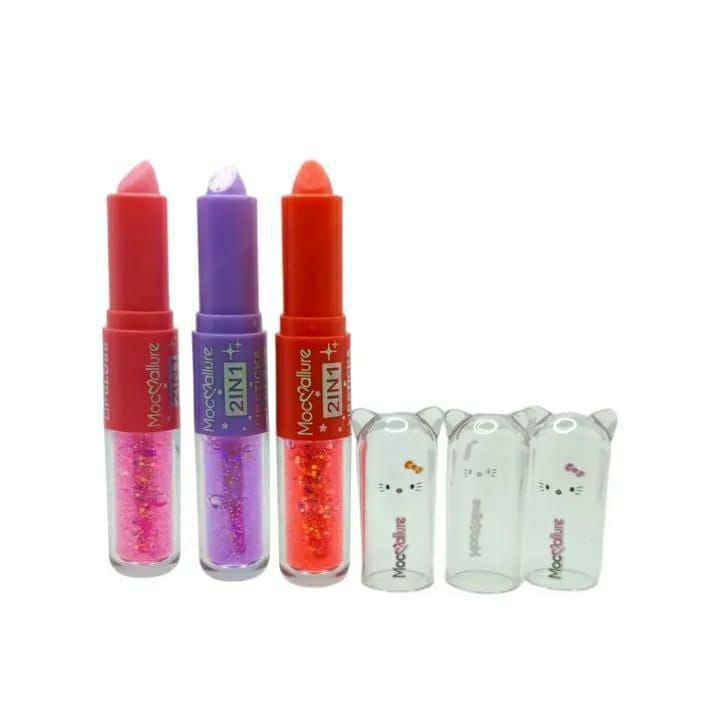 2 In 1 Glossy Finish Lipstick And Lip Gloss