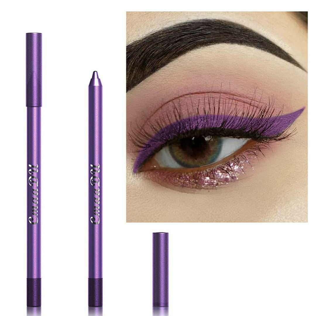 3 Pcs Waterproof Smudge Proof Eyeliner Set - Shimmering Colors in Brown, Purple, and Blue