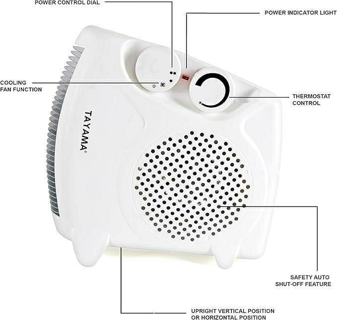 Portable Electric Heater For Home Cinema - 1000W, 1 Pc