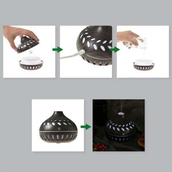 Portable Air Humidifier with Night Light - 1 Pc Multicolor