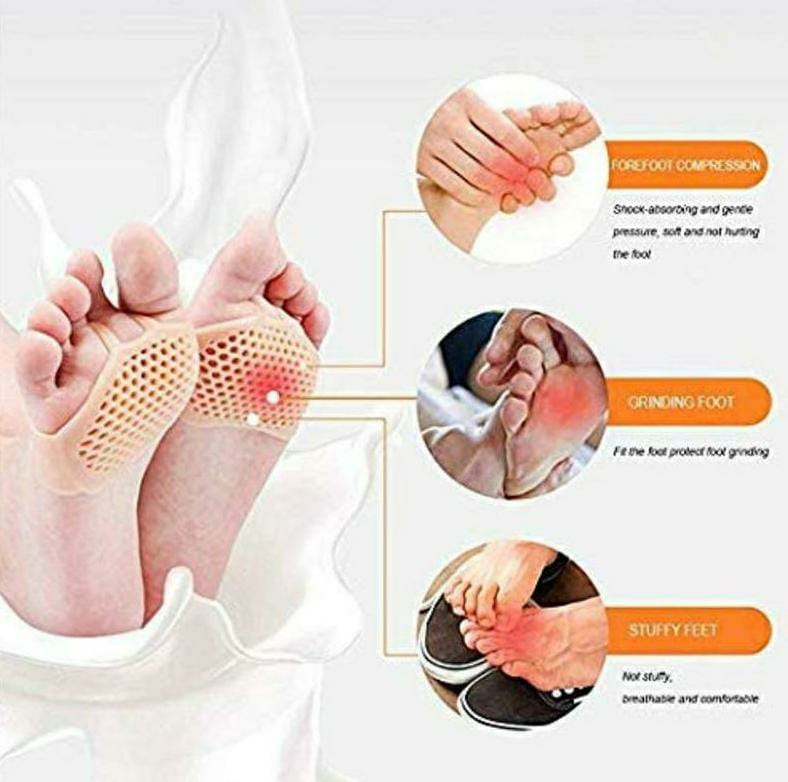 2 Pcs Silicone Tip Toe Breathable Foot Protector
