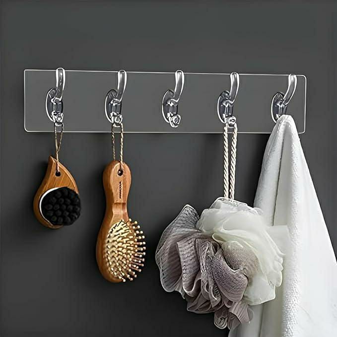 6 Pcs Easy To Install Wall Mount Hooks - Versatile Solution for Sorting and Transporting Clothes