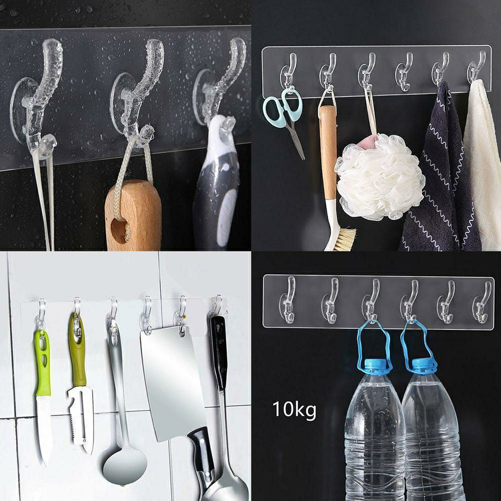 6 Pcs Easy To Install Wall Mount Hooks - Versatile Solution for Sorting and Transporting Clothes